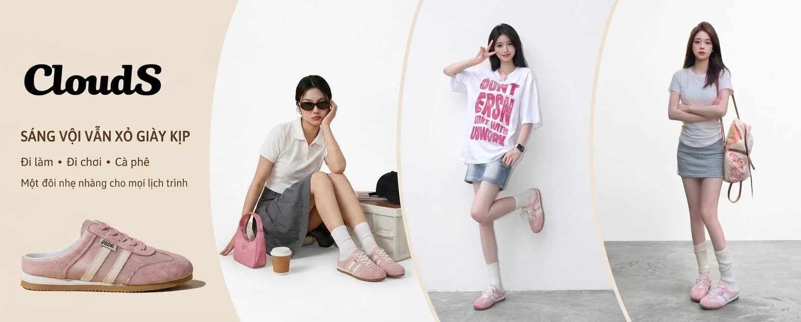 Cloud Mule 1 Rose — Sáng vội vẫn xỏ giày kịp
